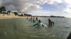 Longe côte, plage du Trez, Bénodet, bretagne, finistère sud